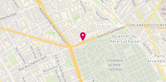 Plan de Pizza Hut, 7 avenue Gambetta, 75020 Paris
