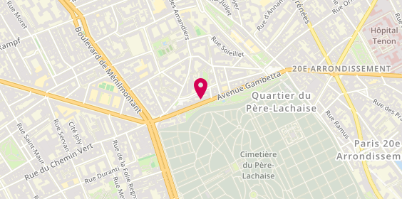 Plan de Centre d'Affaire International, 17 Avenue Gambetta, 75020 Paris