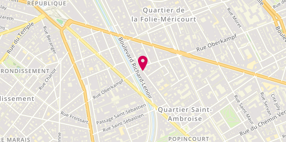 Plan de L'Acolyte de l'Insolite, 49 Rue de la Folie Méricourt, 75011 Paris