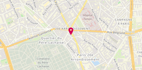 Plan de Restaurant CARTHAGE, 239 Rue des Pyrénées, 75020 Paris
