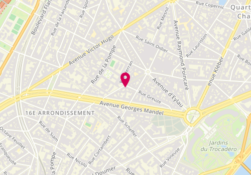Plan de Restaurant l'Aile ou la Cuisse, 33 Rue Greuze, 75016 Paris