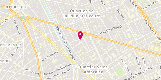 Plan de Pokawa Oberkampf, 56 Rue Oberkampf, 75011 Paris