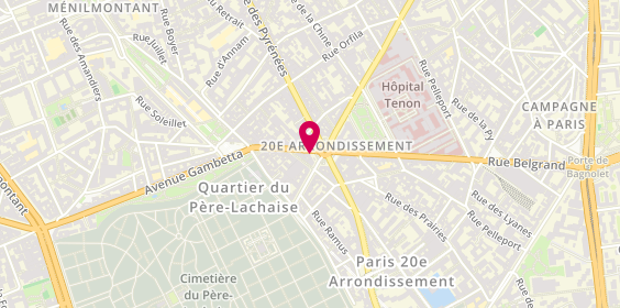 Plan de Mcdonald's, Place Gambetta, 7 Face Mairie Du, 75020 Paris