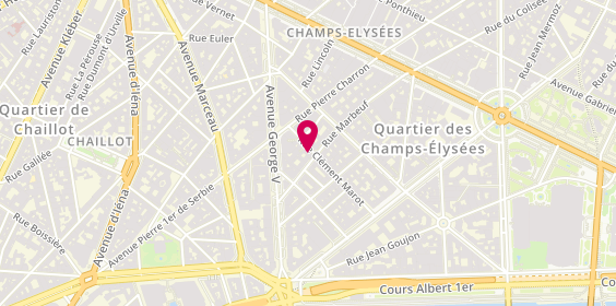 Plan de Cojean Marbeuf, 19 Rue Clément Marot, 75008 Paris