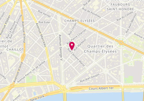 Plan de Pret A Manger, 15 Rue Marbeuf, 75008 Paris