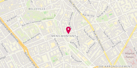 Plan de Le Mezze du Chef, 80 Rue de Ménilmontant, 75020 Paris