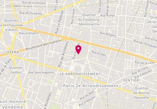 Plan de Gallika Bourse - Restaurant grec, 10 Rue Saint-Marc, 75002 Paris