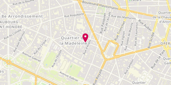 Plan de Cojean, 11 Rue de Surène, 75008 Paris