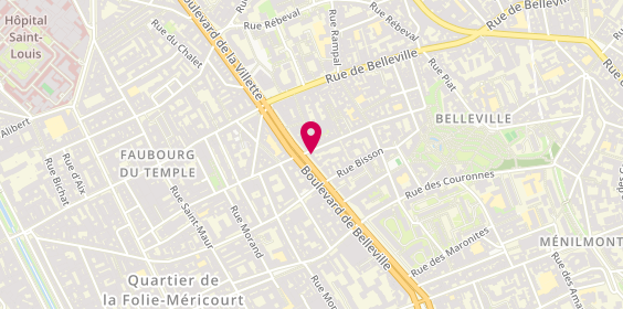 Plan de La Cantine de Belleville, 108 Boulevard Belleville, 75020 Paris