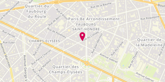 Plan de Allegria, 24 Rue du Colisée, 75008 Paris