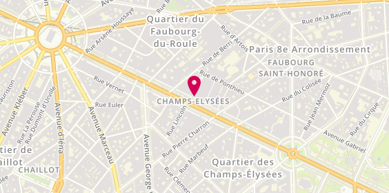 Plan de PAUL, 84 avenue des Champs-Élysées, 75008 Paris