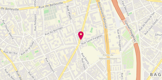 Plan de La Camilina, 118 avenue Gambetta, 75020 Paris