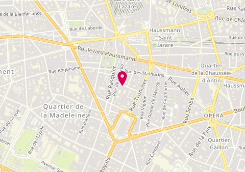 Plan de Restaurant Pera, 15 Rue de Castellane, 75008 Paris