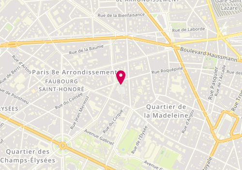 Plan de Paprika, 29 Rue de Penthièvre, 75008 Paris