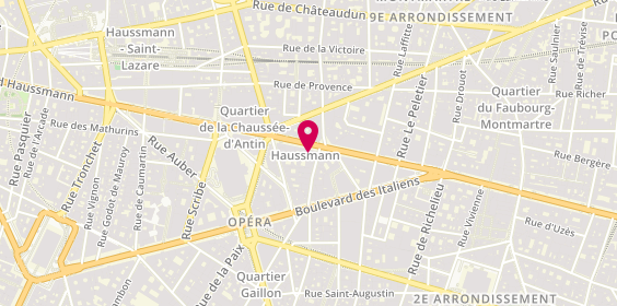 Plan de Cojean Haussmann, 17 Boulevard Haussmann, 75009 Paris