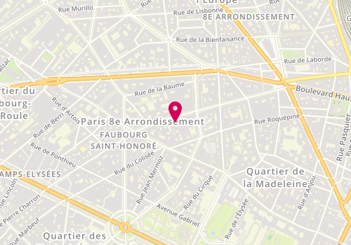 Plan de Bagel Corner - Bagels - Donuts - Café, 53 Rue la Boétie, 75008 Paris