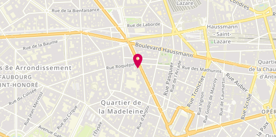 Plan de Planet Sushi, 37 Boulevard Malesherbes, 75008 Paris