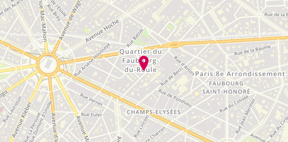Plan de Cojean Washington, 25 Rue Washington, 75008 Paris