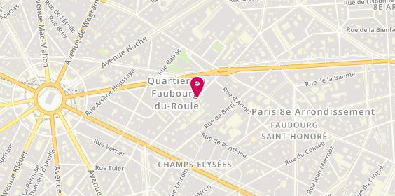 Plan de Restaurant Chez Vous, 36 Rue Washington, 75008 Paris
