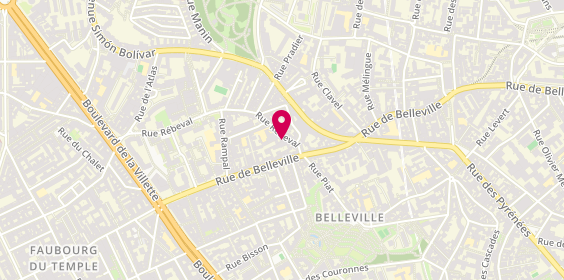 Plan de L'Équerre, 82 Rue Rebeval, 75019 Paris