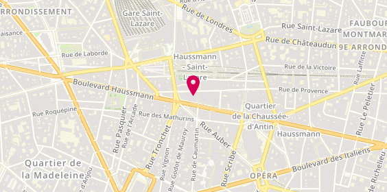 Plan de Cojean, 64 Boulevard Haussmann, 75009 Paris