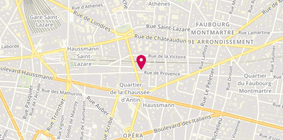 Plan de Cojean Provence, 66 Rue de Provence, 75009 Paris