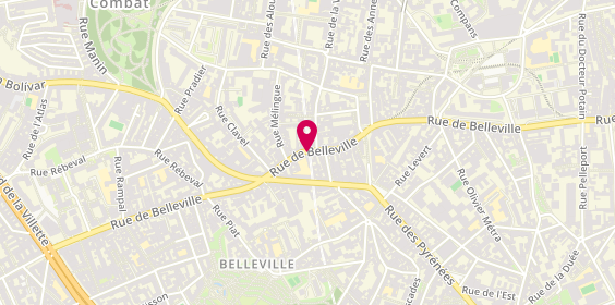 Plan de La Cantine de Belleville, 108 boulevard de Belleville, 75020 Paris