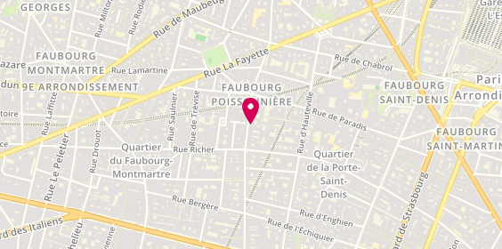 Plan de Schwartz's Hot-Dog, 54 Rue du Faubourg Poissonnière, 75010 Paris