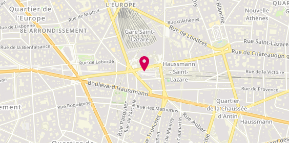 Plan de Fresh Burritos Saint-Lazare, 123 Rue Saint-Lazare, 75008 Paris