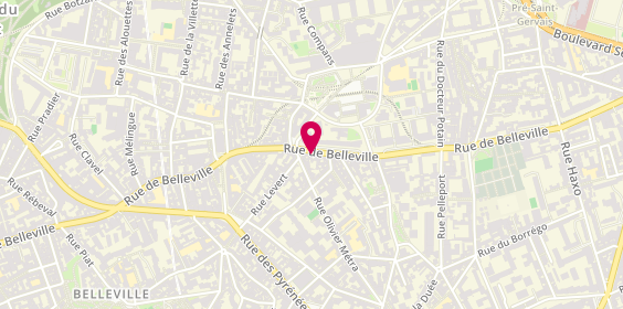 Plan de Nbs, 178 Rue de Belleville, 75020 Paris