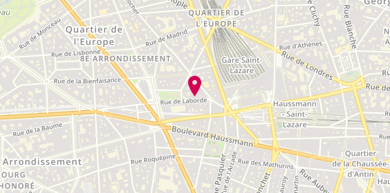Plan de Subway, 6 Rue de Laborde, 75008 Paris