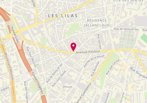 Plan de Chicken Lilas, 123 avenue Pasteur, 93260 Les Lilas
