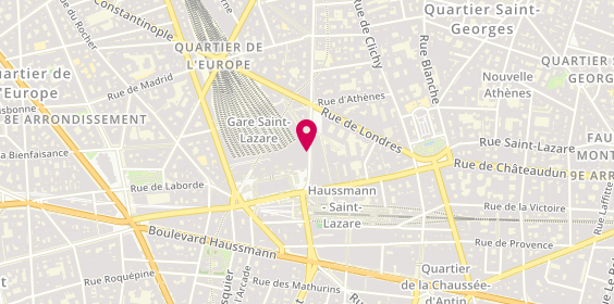 Plan de Lazare, 13 Rue D&#039;Amsterdam, 75008 Paris