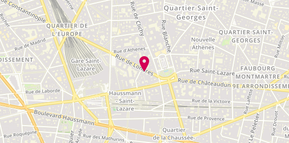 Plan de Pastel Bakery, 11 Rue de Londres Batiment A, 75009 Paris