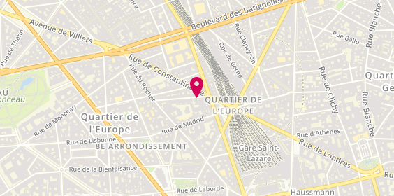 Plan de Pizza Tonio, 7 Rue d'Edimbourg, 75008 Paris