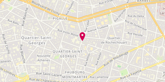 Plan de Glaces Glazed, 54 rue des Martyrs, 75009 Paris