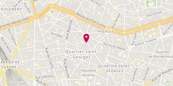 Plan de Fontaine Food, 9 Rue Pierre Fontaine, 75009 Paris