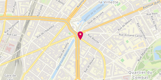 Plan de Stalirest, 2 avenue Secrétan, 75019 Paris
