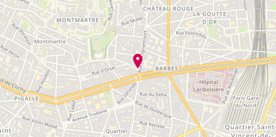 Plan de McDonald's Paris Orsel Sacré-Cœur, 2 Rue d'Orsel, 75018 Paris