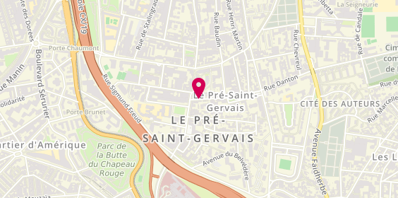 Plan de Chez Délices, 6 Rue Danton, 93310 Le Pré-Saint-Gervais