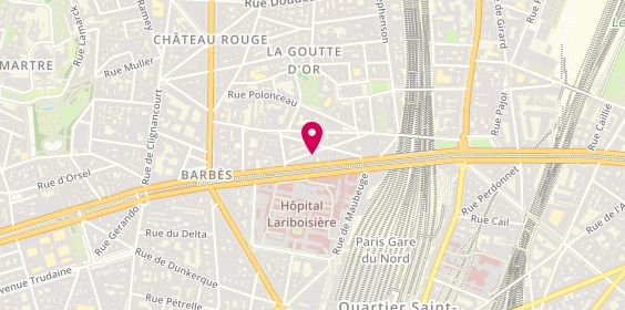Plan de El Manara, 27 Rue de la Charbonnière, 75018 Paris