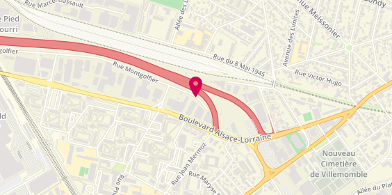 Plan de Burger Sur Seine, 3 Rue Joseph et Etienne de Montgolfier, 93110 Rosny-sous-Bois
