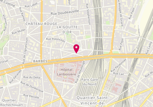 Plan de Restaurant Familial Grillades au Feu de Bois, 13 Rue de la Charbonnière, 75018 Paris