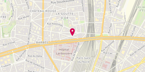 Plan de Restaurant - Grillades au Feu de Bois, 13 Rue de la Charbonnière, 75018 Paris