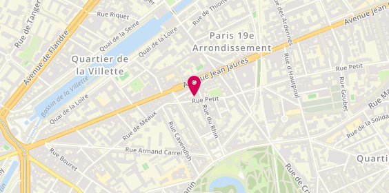Plan de Poké Laumière, 11 Rue Petit, 75019 Paris