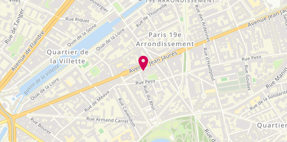 Plan de Extra Pizza, 108 Rue de Meaux, 75019 Paris