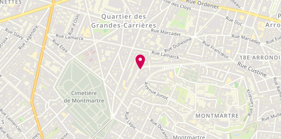 Plan de Washoku, 52 Rue Caulaincourt, 75018 Paris