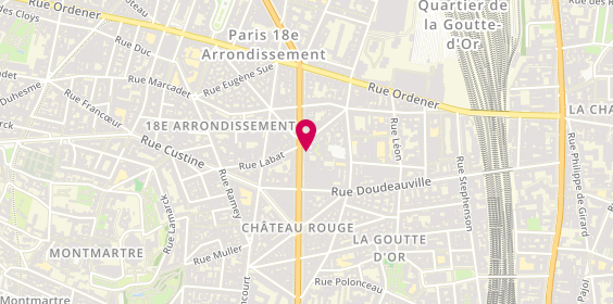 Plan de Chicken Spot, 74 Boulevard Barbès, 75018 Paris