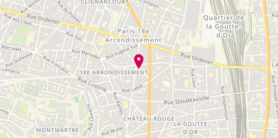 Plan de Au Bonheur Prospere, 11 Rue Simart, 75018 Paris