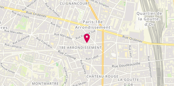 Plan de Au Zouglou, 74 Rue Marcadet, 75018 Paris